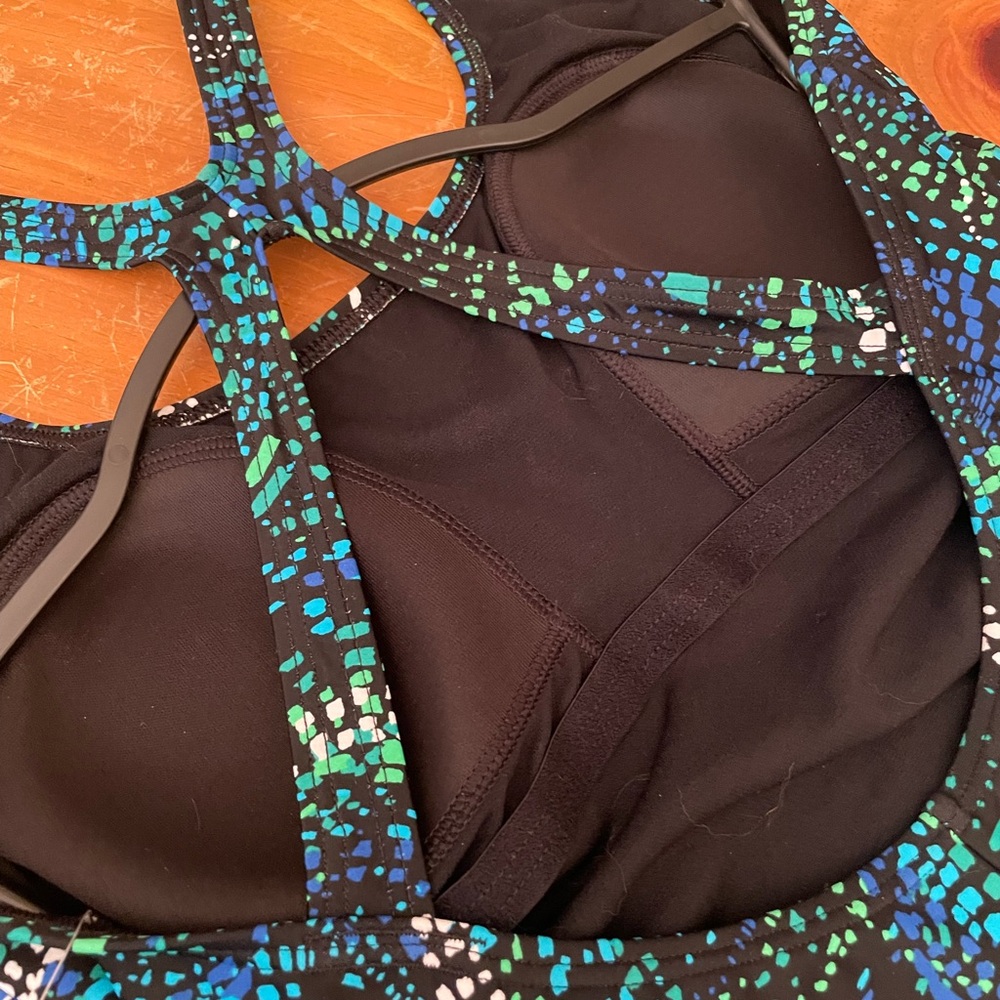 NWT Speedo Blue & Green Patterned Swimsuit - Picture 6 of 8